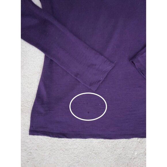 Segments - Women's 100% Merino Long Sleeve Base Layer -Purple, L, has flaw READ - Picture 7 of 9